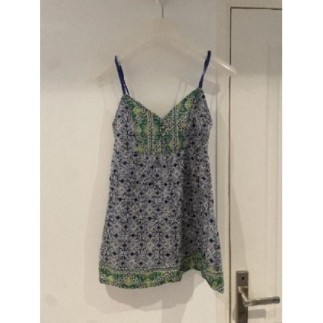 Bustier bleu et vert