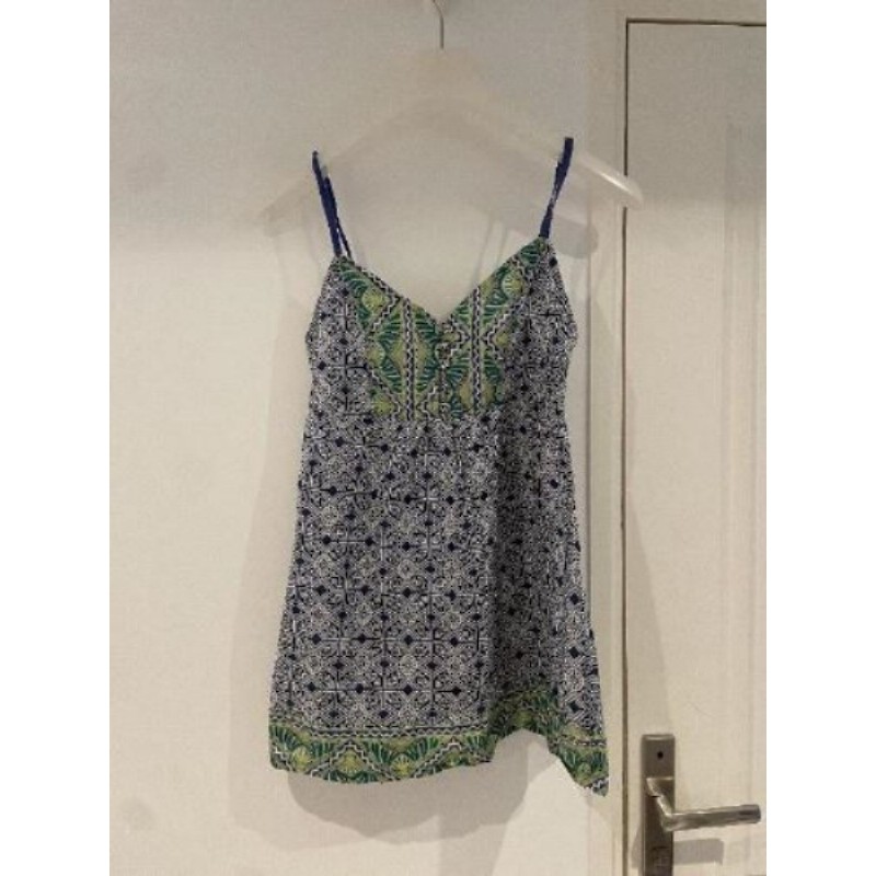 Bustier bleu et vert