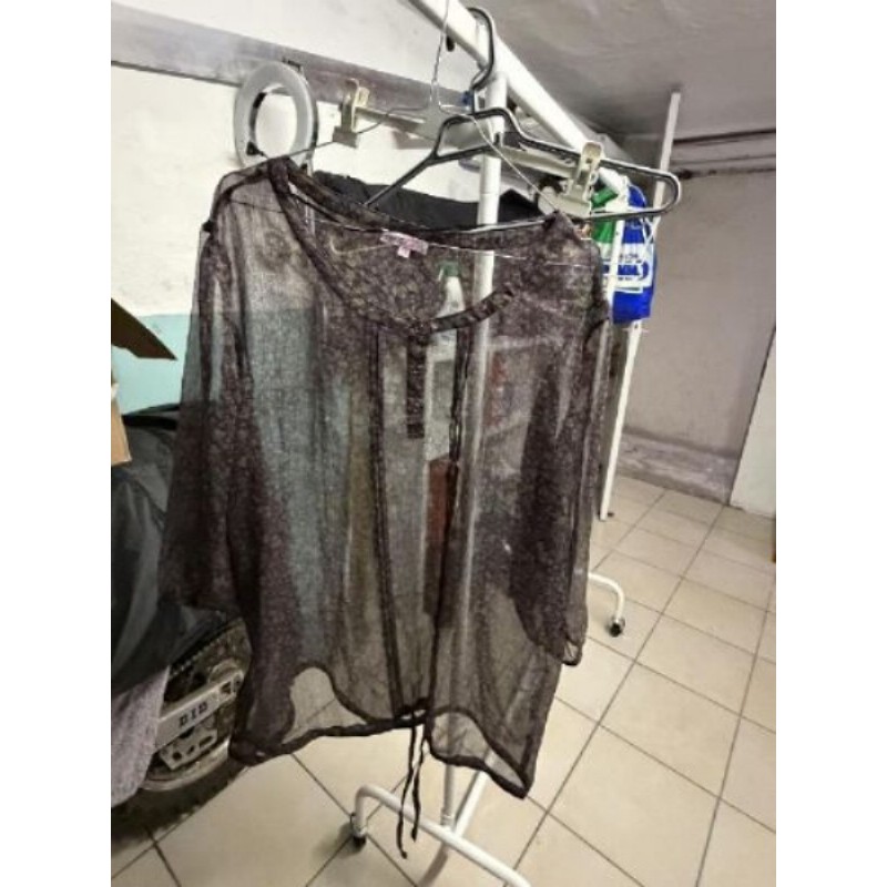 CHEMISIER VOILAGE VIOLET FLEUR GRANDIOSE T.50