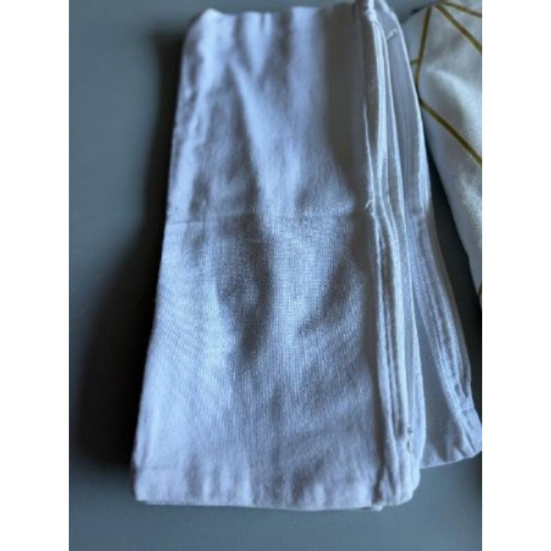 3 housses de coussins blanc