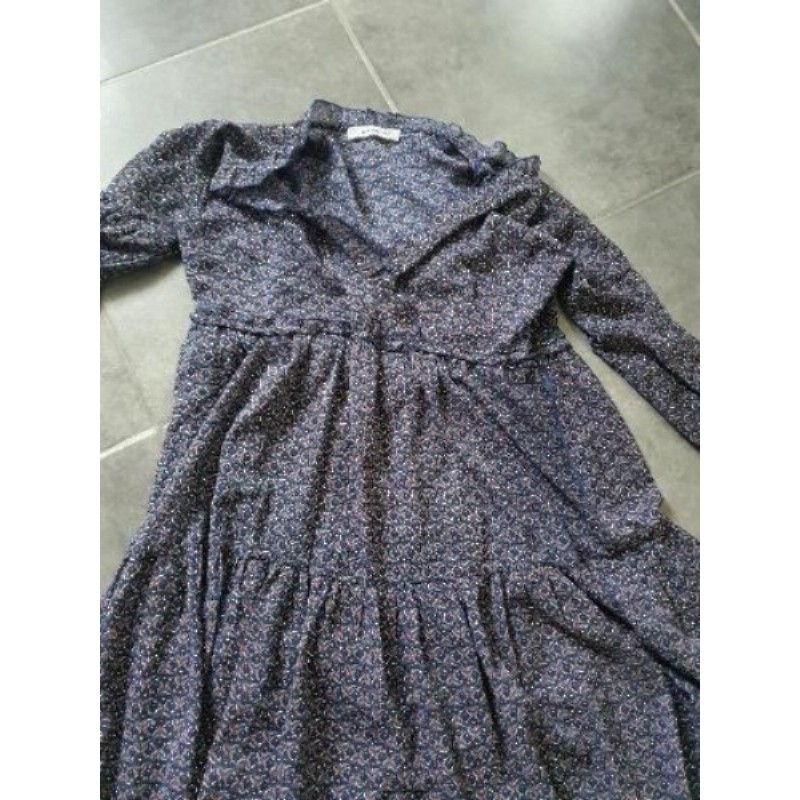Robe fluide Promod bleue marine/or 42