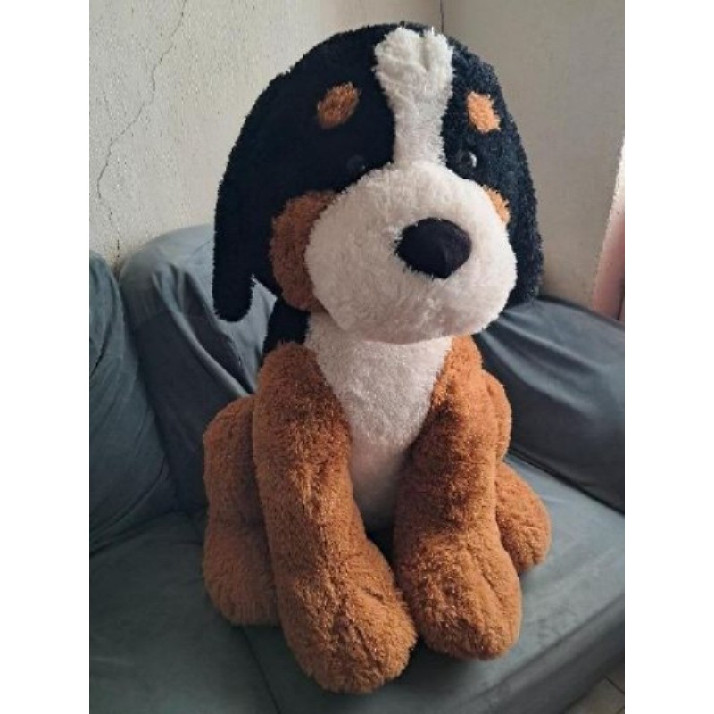 Peluche chien Bouvier Bernois 90cmx50cm. Bonne état