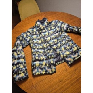 Doudoune à imprimés verte...