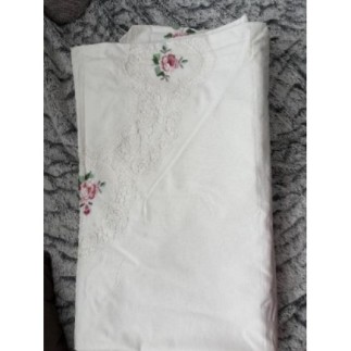 Drap 2 personnes brodé 