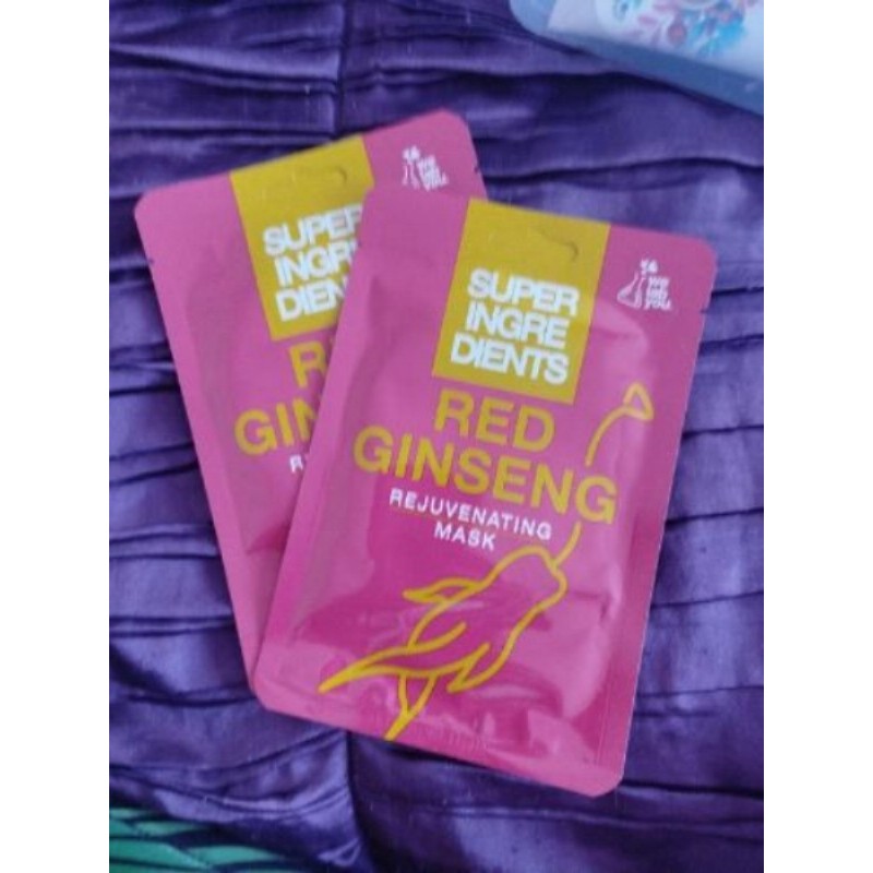 Lot de 2 masques visage ginseng 