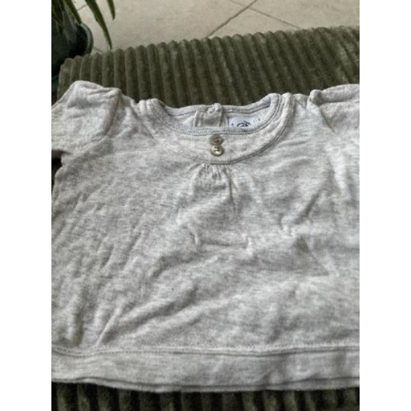 TEE shirt gris 6 mois 