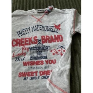 TEE shirt gris creeks 6 mois 