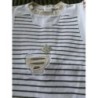 TEE shirt blanc rayé 6 mois 