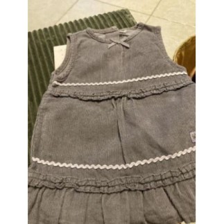 Robe velours gris 6 mois 