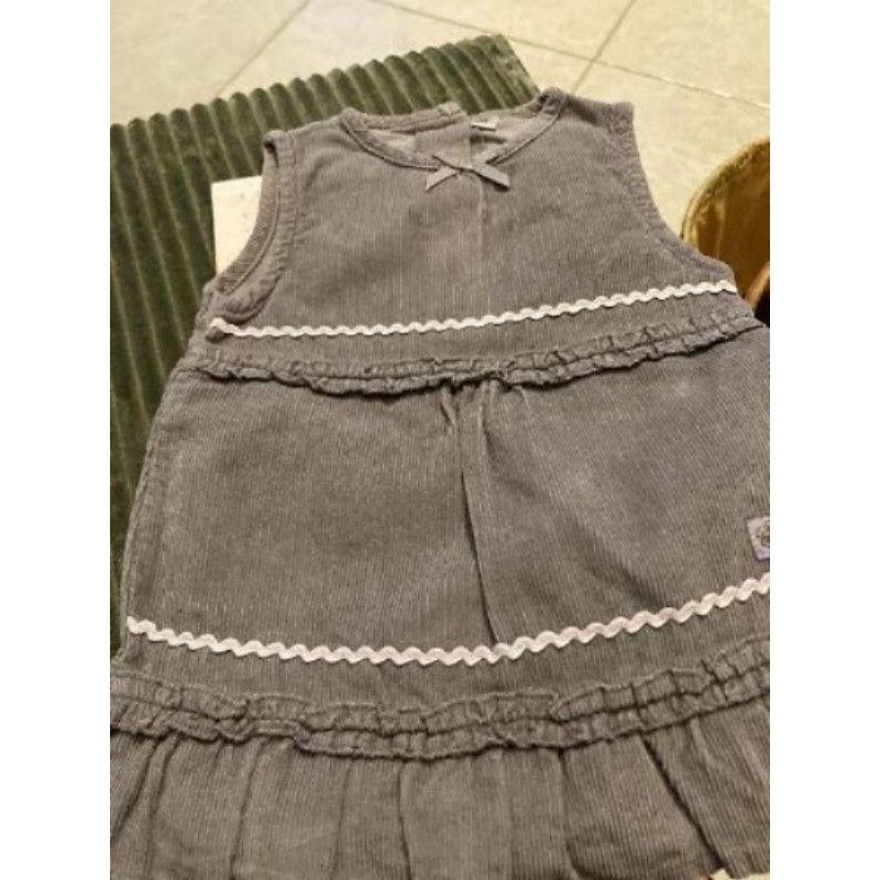Robe velours gris 6 mois 