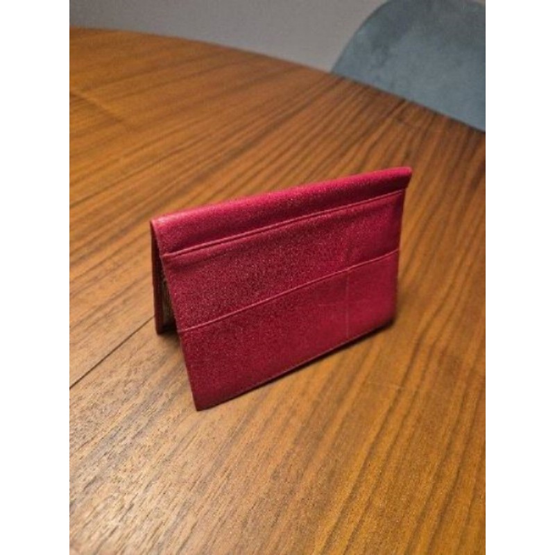 Portefeuille simili cuir rouge