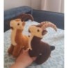 Lot de 2 peluches Chamois (ou Bouc/Bouquetin) 