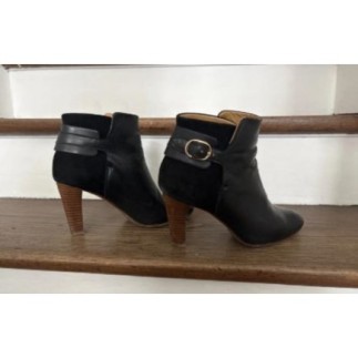 SEZANE - Bottines en cuir...