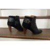 SEZANE - Bottines en cuir noires à talons - Modèle High Andrew - Taille 36