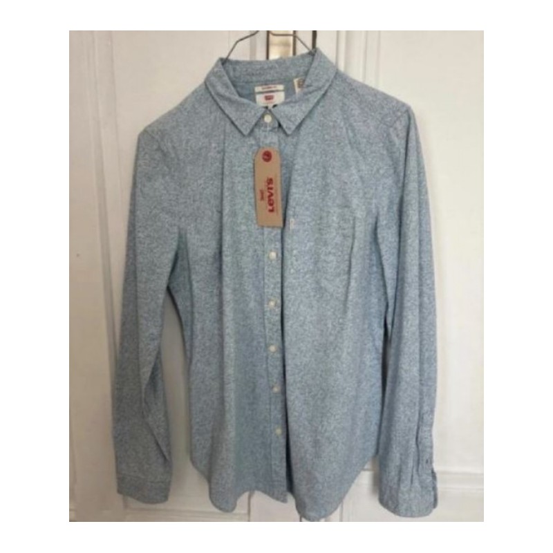 LEVI’S - Chemise en jeans femme bleu ciel avec motifs - Taille S - Neuve avec étiquette (prix neuf :