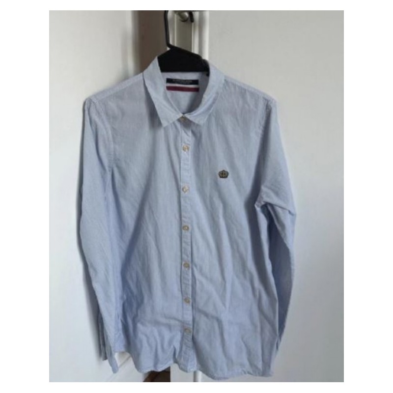 MAISON SCOTCH - Chemise femme rayée blanc/bleu - Taille 2 - En très bon état
