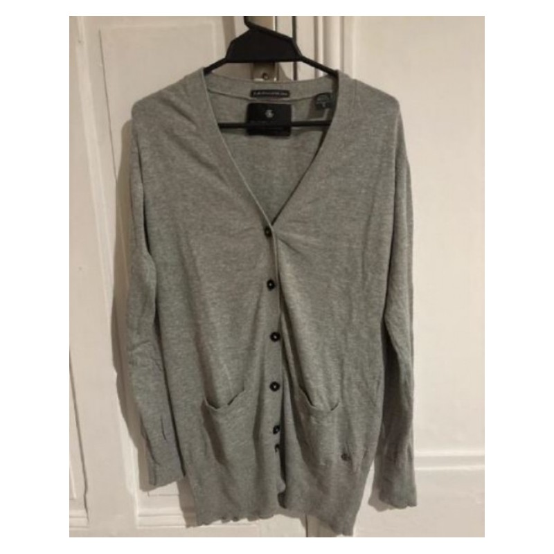 MAISON SCOTCH - Gilet femme, mi-long gris - Taille 1 - En très bon état
