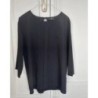 CYRILLUS - Blouse noire manches 3/4 - Taille L - En très bon état