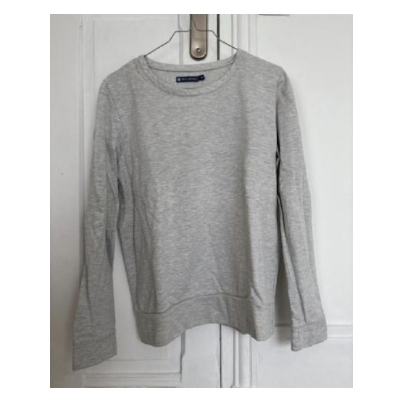 PETIT BATEAU - Sweat femme gris clair avec coudières - Taille S - En très bon état