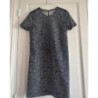 HILFIGER DENIM - Robe manches courtes droite bleue marine motifs blancs - Taille M - En très bon éta