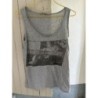 SISLEY - Débardeur top gris - Taille S coupe lose 