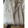 Pantalon beige, fermeture éclair noire 38
