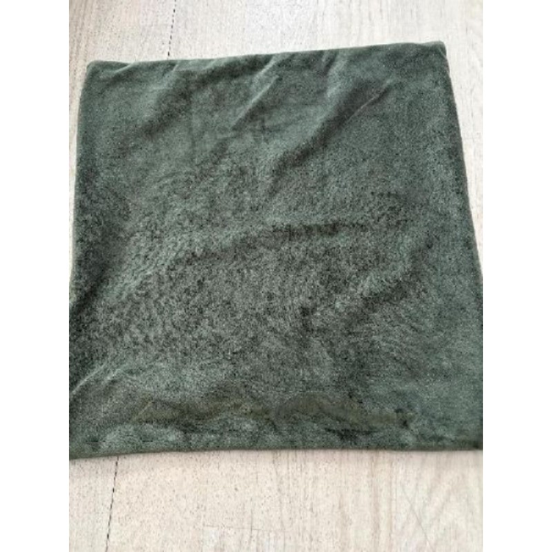 Housse de coussin velours vert