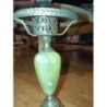Lampe pied onyx vert et laiton 
