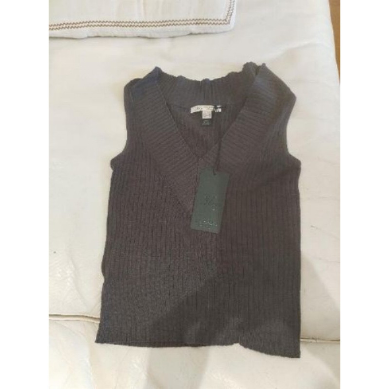débardeur mango S 36/38 anthracite neuf avec etiquette 