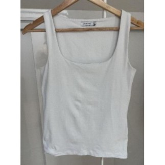 Top blanc col carré taille M