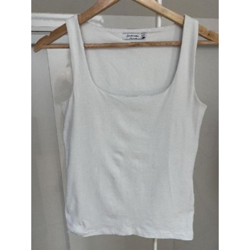 Top blanc col carré taille M