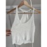Top blanc en tricot taille S