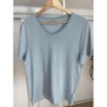 T-shirt Homme bleue ciel col v taille L 