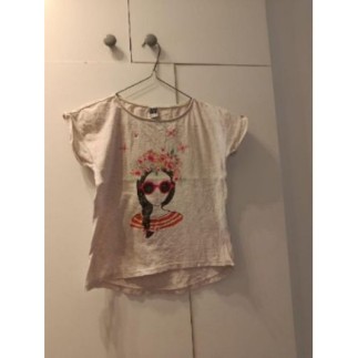 T-shirt rose clair Tape à...