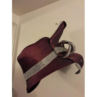 Chapeau bordeau femme à...