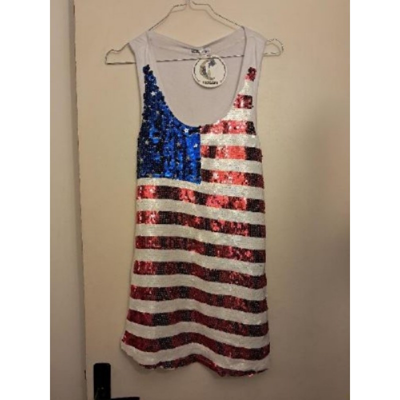 Débardeur à squares drapeau USA(Carling) T.XL