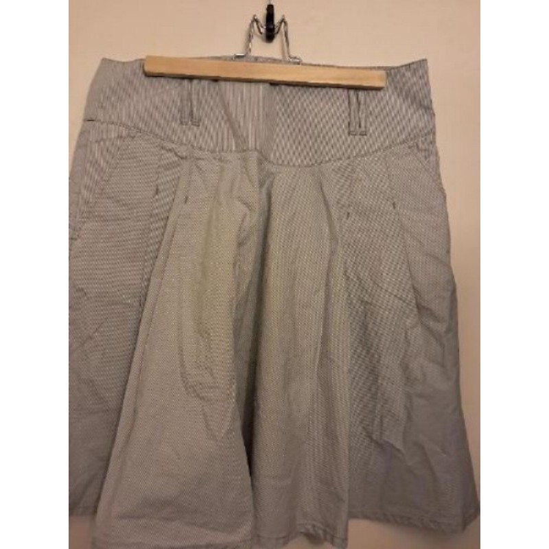 Jupe Évasée gris clair à Fines rayures(MEXX) T40/42