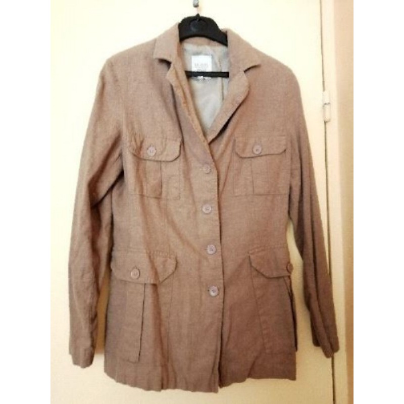 Veste LA CITY, T38/40, Couleur Sable, Lin