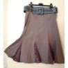 Jupe à Godets dentelle, T38/40, Marron, Coton, Vendu sans ceinture