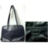 Sac à Main Cuir LENCOCHE, Noir, Boucles Métal 