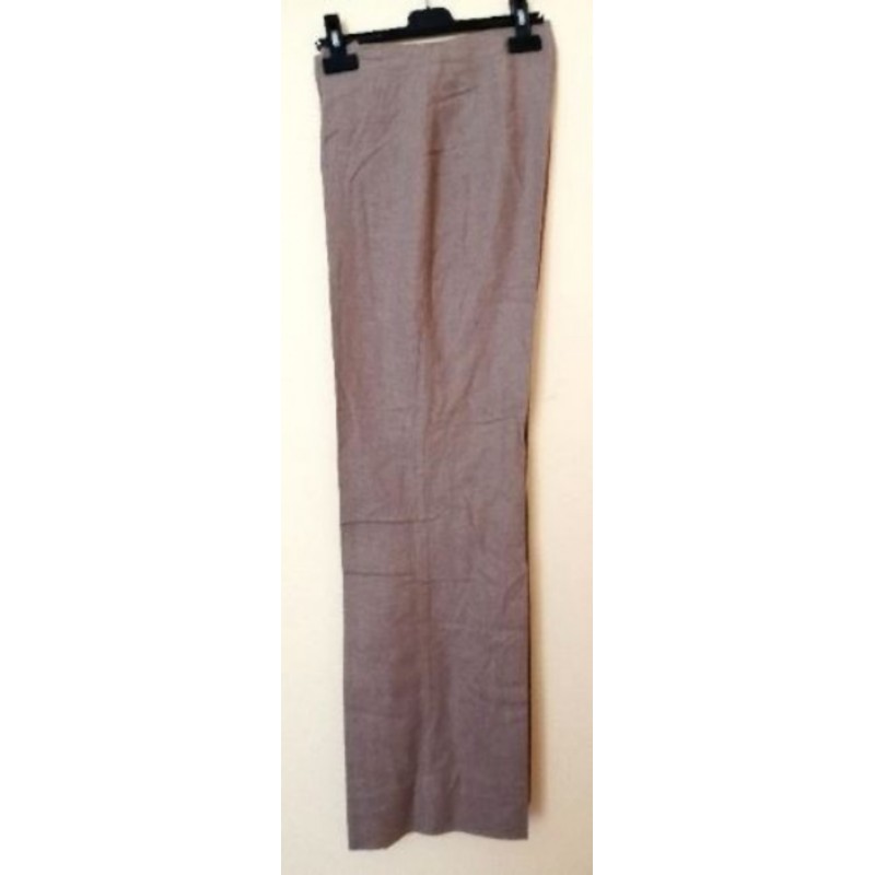 Pantalon LA CITY, T 38,Sable, Lin sans ceinture