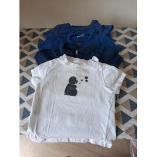 Lot 4 T shirts  12 mois...