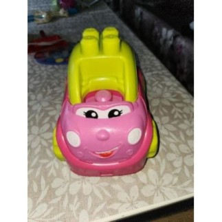 Voiture rose/vert enfant