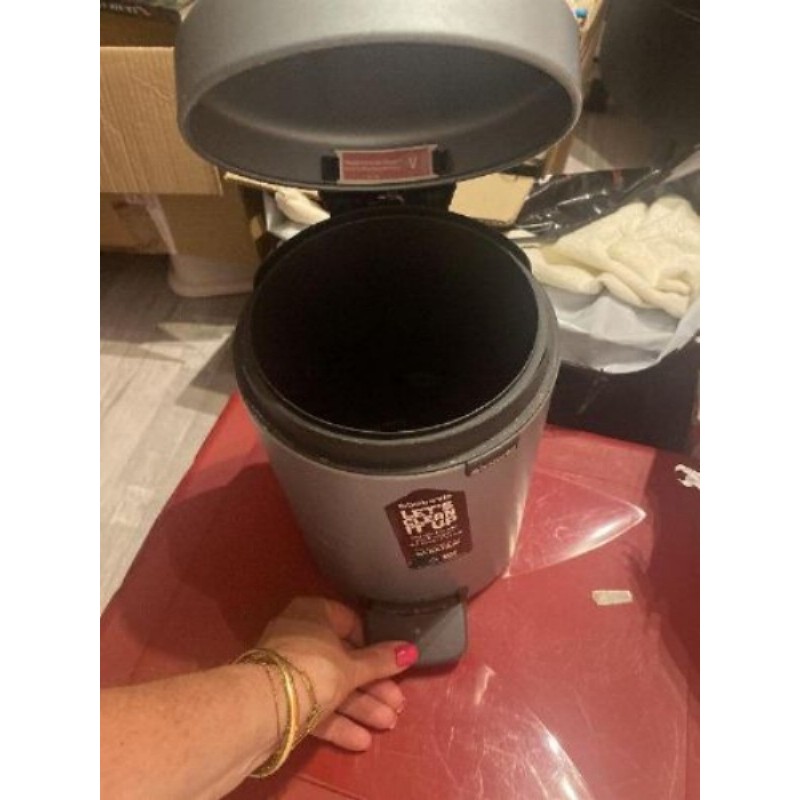 Poubelle de salle de bain Barbantia gris bleuté 