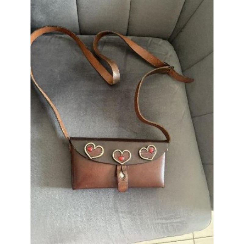 Sac cartouchière en cuir 