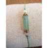 Bracelet vert acier inox Amazonie quartz