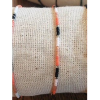 Bracelet perles miyuki corail