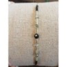 Bracelet perles miyuki et pierres beige noir vert