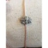 Bracelet cordon rose lotus acier inox