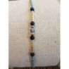 Bracelet perles miyuki et pierres bleues